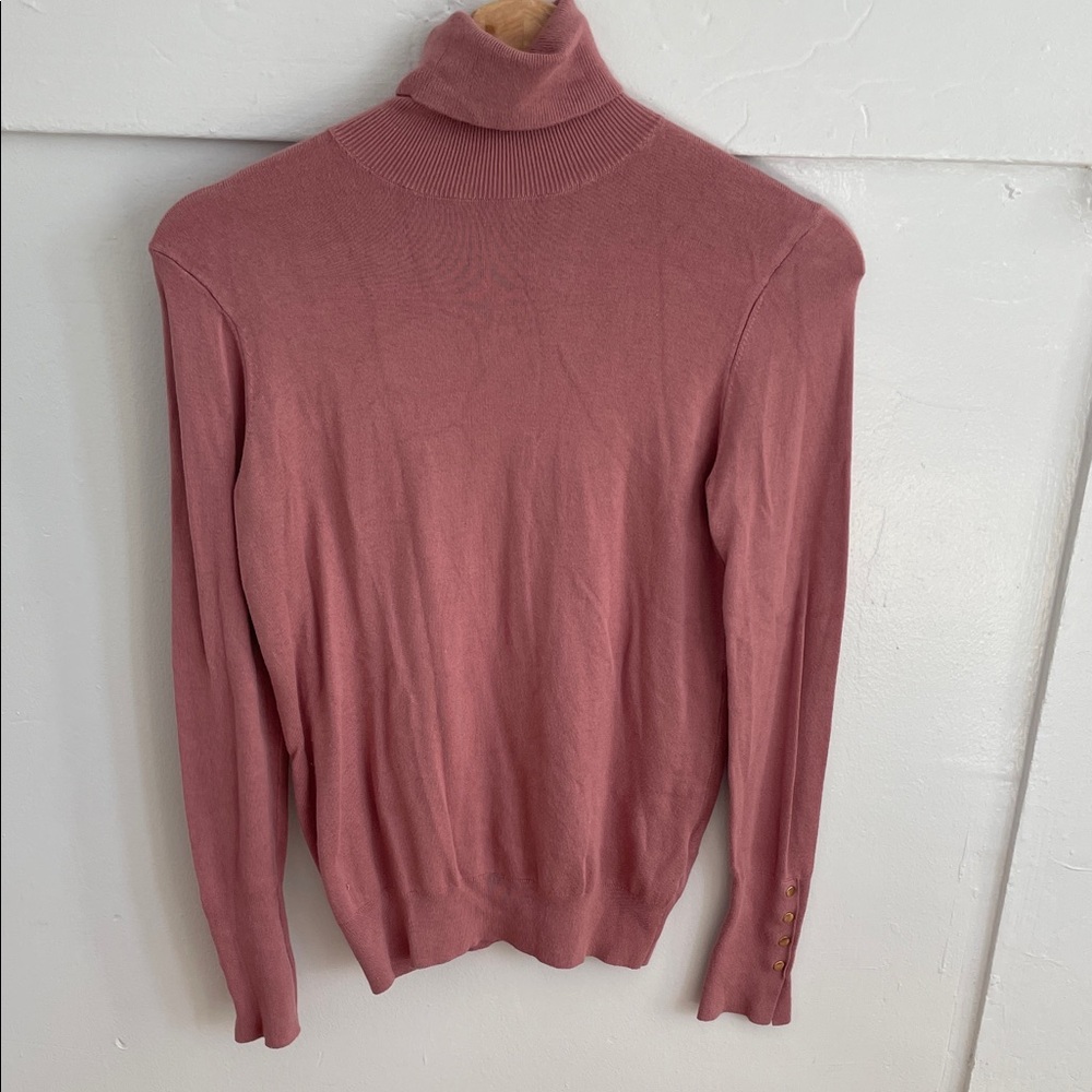 Zara Dusty Rose Turtleneck Sweater